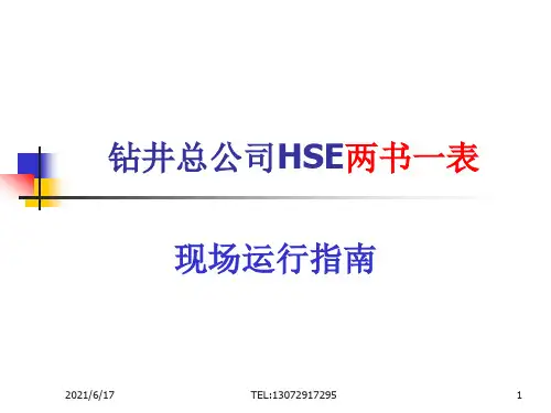 钻井总公司HSE两书一表运行指南