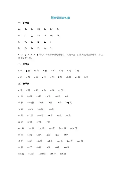闽南语拼音方案