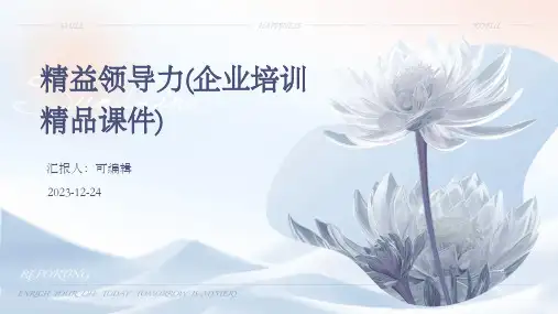 精益领导力(企业培训精品课件)ppt