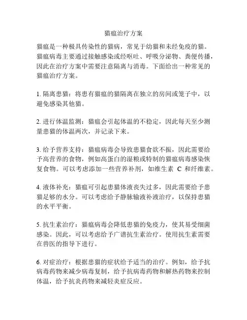 猫瘟治疗方案
