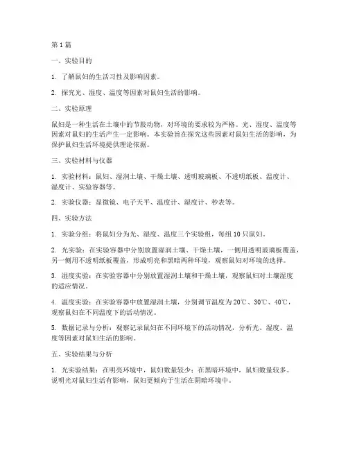 影响鼠妇实验报告(3篇)