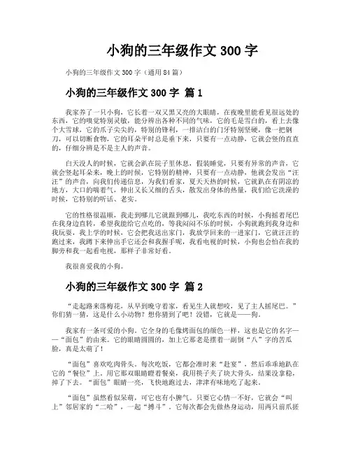 小狗的三年级作文300字