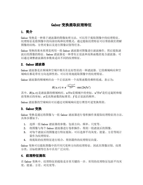 gabor变换提取纹理特征