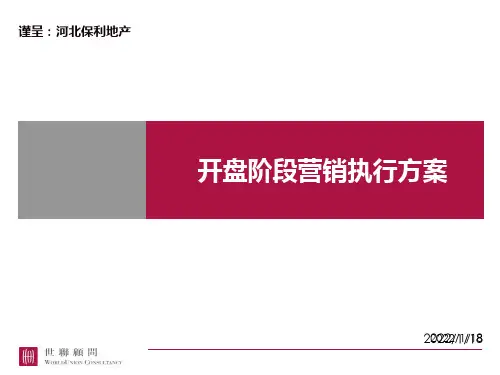 保利花园项目开盘前营销方案