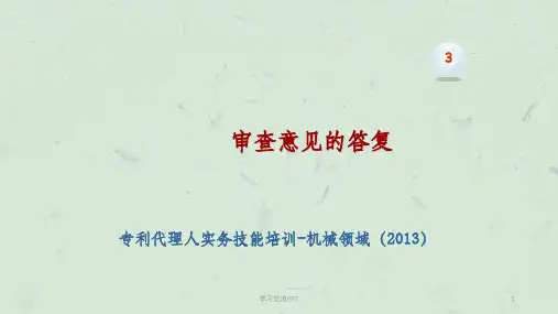 审查意见的答复-机械课件