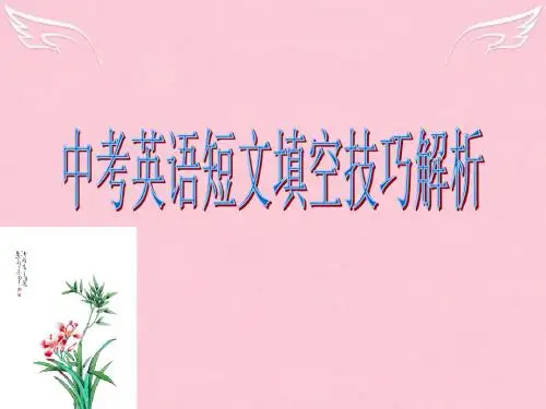 中考英语《短文填空技巧解析》课件