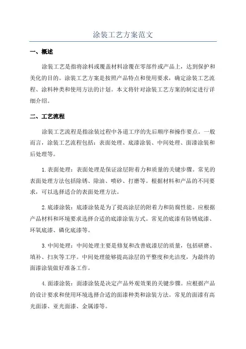 涂装工艺方案范文