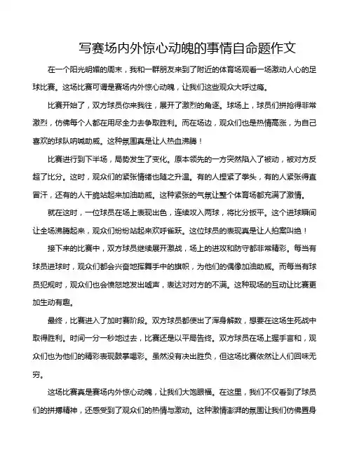 写赛场内外惊心动魄的事情自命题作文