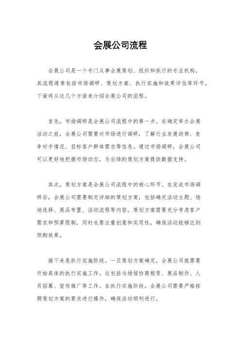 会展公司流程