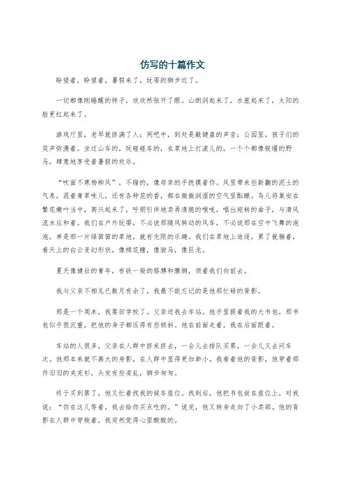仿写的十篇作文