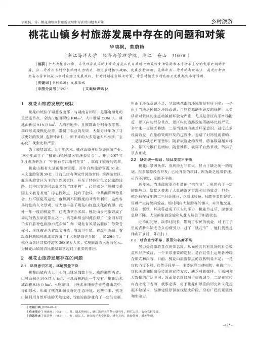 桃花山镇乡村旅游发展中存在的问题和对策