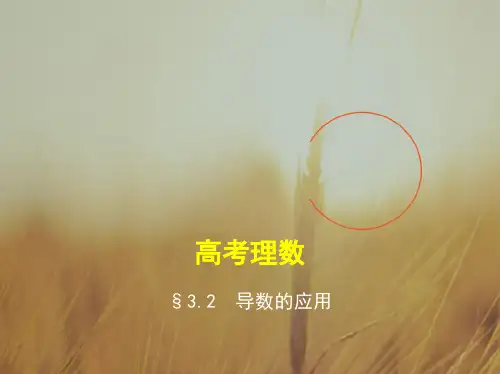 五年高考三年模拟2018届高三数学理新课标一轮复习课件：3.2 导数的应用 精品