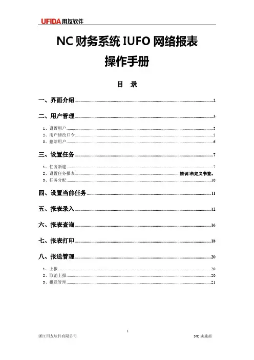 5-NC财务系统IUFO网络报表