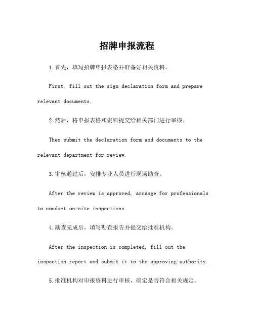 招牌申报流程