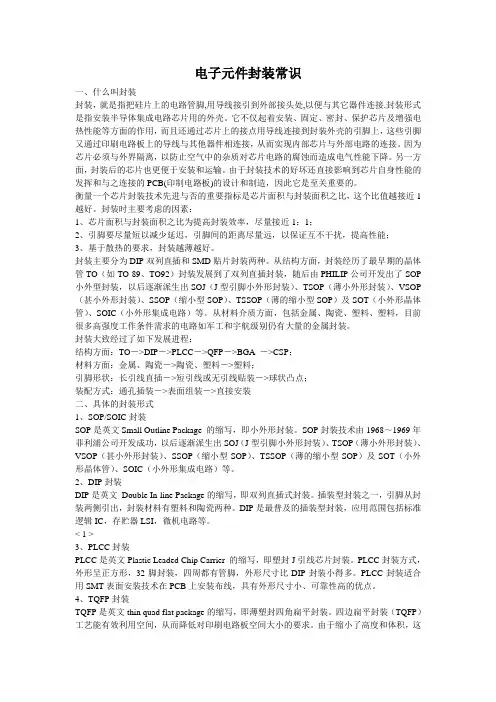 电子元件封装常识