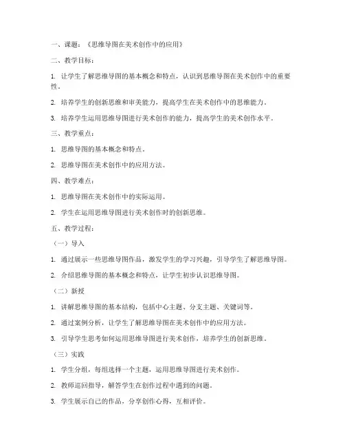 思维能力美术教案模板范文