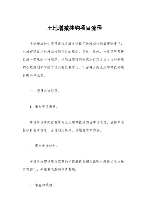 土地增减挂钩项目流程