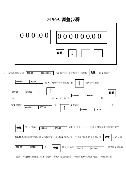 定量称设置