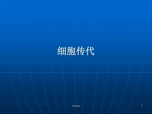 《细胞传代》PPT课件