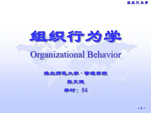 组织行为学_第一章绪论