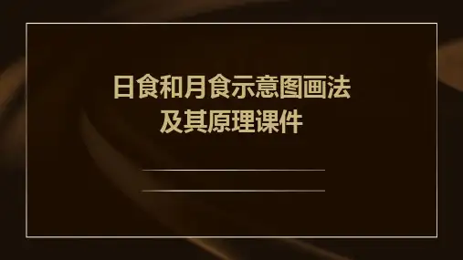 日食和月食示意图画法及其原理课件