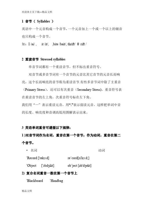 英语语音教程汇总
