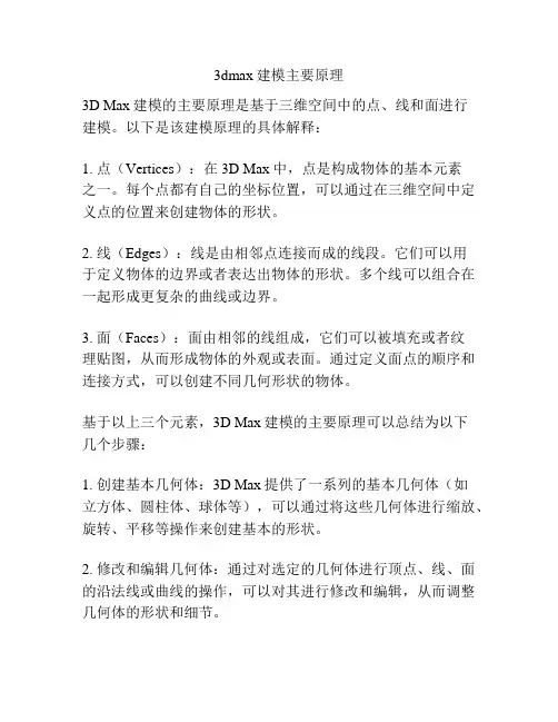 3dmax建模主要原理