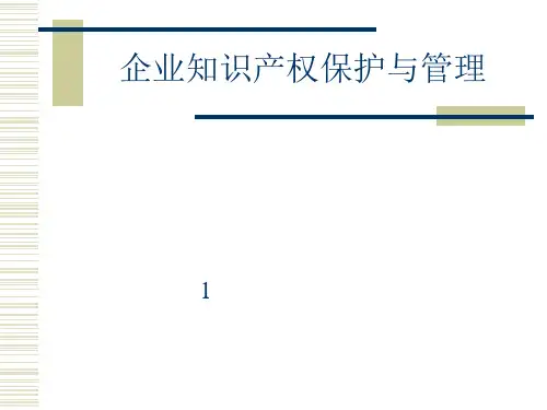 企业知识产权管理与保护精品PPT课件