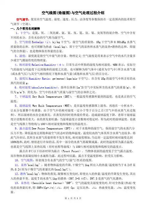 空气线图与空气处理过程