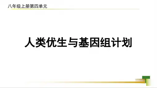 第五节人类优生与基因组计划课件-2023-2024学年济南版八年级生物上册
