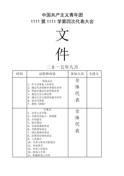 团代会流程