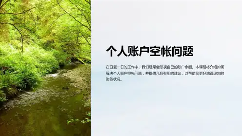 《个人账户空帐问题》课件
