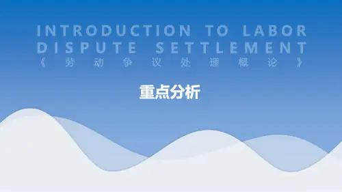 人力资源管理-劳动争议处理概论-重点分析
