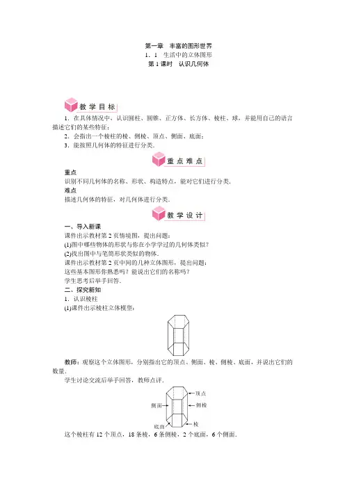 第一章 丰富的图形世界(教案)北师大版(2024年)数学七年级上册