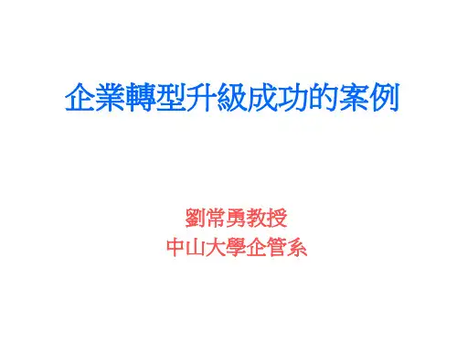 企业转型升级成功的案例(精)