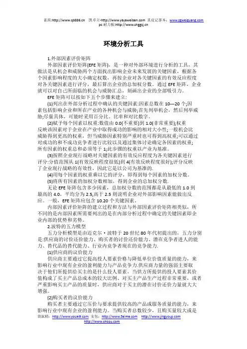 环境分析工具