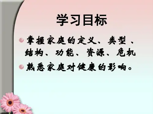 社区护理第三章家庭护理ppt课件
