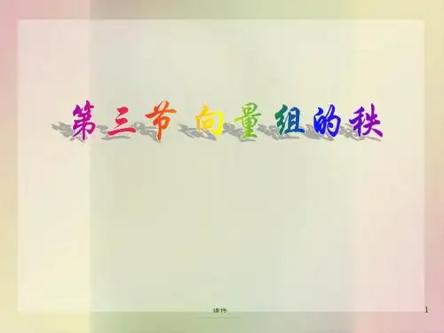 线性代数43向量组秩-精选文档