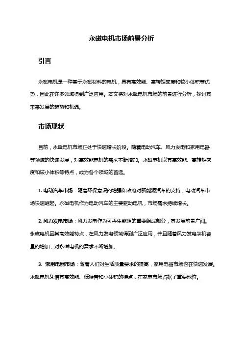 2024年永磁电机市场前景分析