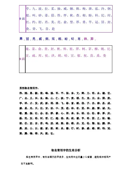 九划的字  041120
