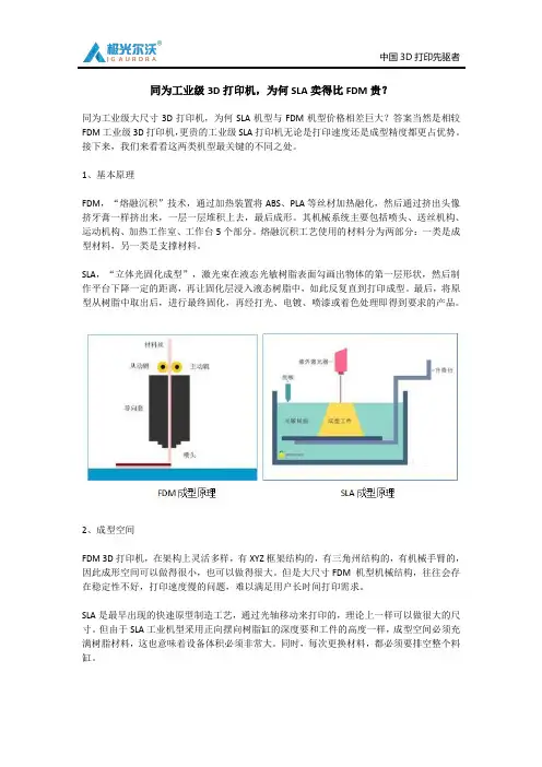 同为工业级3D打印机,为何SLA卖得比FDM贵？