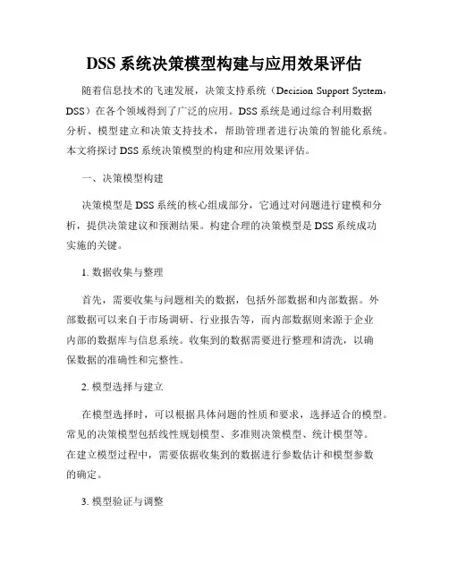 DSS系统决策模型构建与应用效果评估