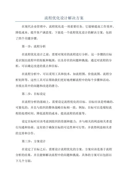 流程优化设计解决方案