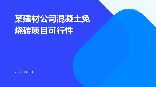 某建材公司混凝土免烧砖项目可行性