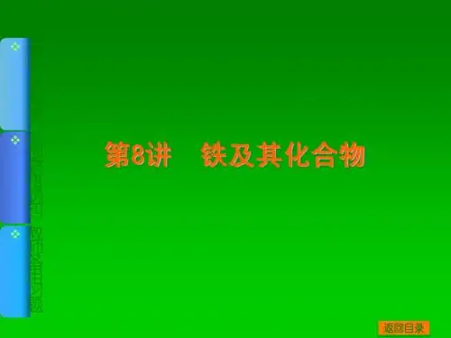 2014届高考化学一轮基础典型例题讲解课件：第8讲 铁及其化合物
