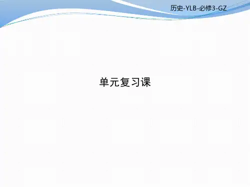 2019-2020学年高二历史岳麓版必修三课件：第三单元 从人文精神之源到科学理性时代 单元复习课 