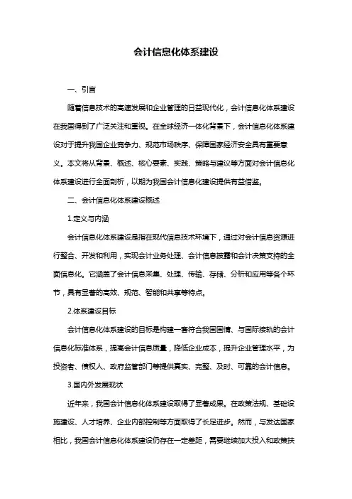 会计信息化体系建设
