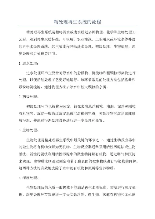 精处理再生系统的流程