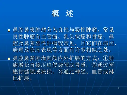 鼻腔鼻窦肿瘤概述ppt课件