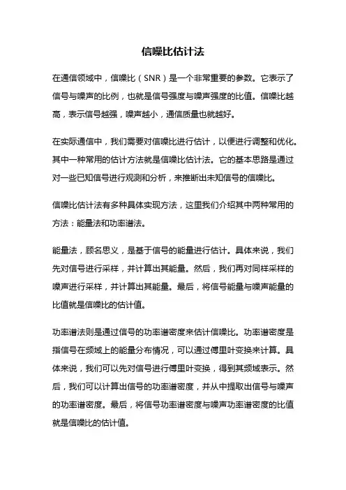 信噪比估计法